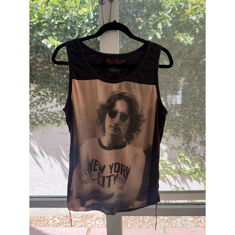 RARE 2011 House of The Gods Buddhist Punk John Lennon Tank Top - Picture 2 of 10